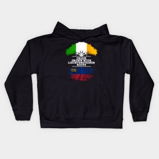 Irish Grown With Liechtensteiner Roots - Gift for Liechtensteiner With Roots From Liechtenstein Kids Hoodie